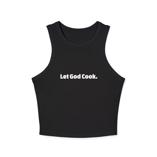 Let God Cook Racer Tank — Women's Spiritual Graphic Tank Top